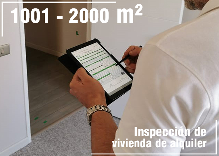 Inspección de vivienda en alquiler de 1001 m² a 2000 m²