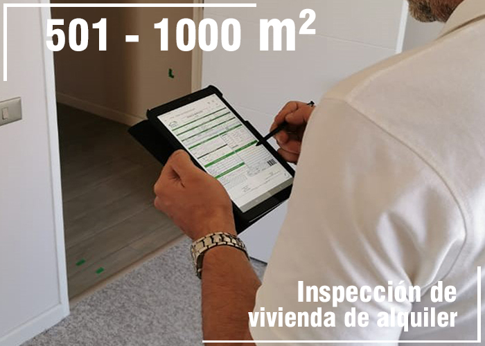 Inspección de vivienda en alquiler de 501 m² a 1000 m²
